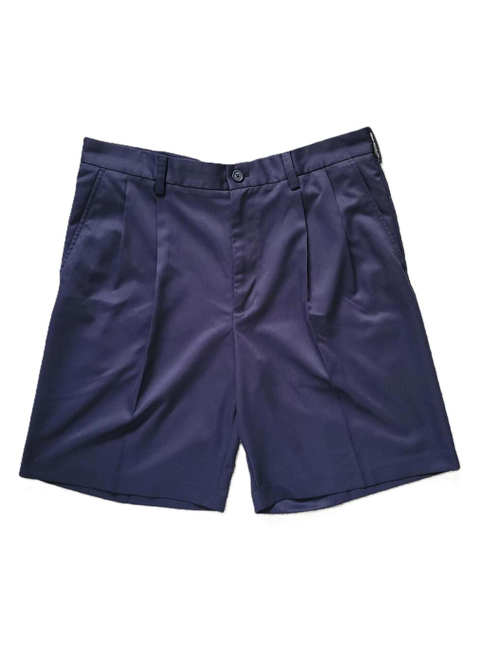 IZOD Men’s 36 Navy Dress Shorts Pleated Classic Golf Casual 36x13